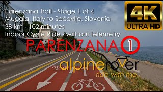 Parenzana Cycling Trail Muggia Italy to Sečovlje Slovenia  Cycling Workout without Telemetry [upl. by Veno]