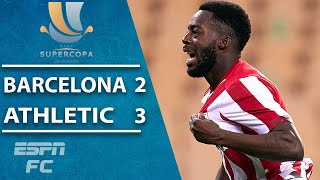 Athletic Bilbao pull off EPIC comeback vs Barcelona to win Spanish Supercopa  ESPN FC Highlights [upl. by Anairt]