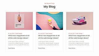 How To Create A Blog Section Using HTML and CSS [upl. by Germayne]