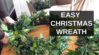 EASY Christmas Wreath  How To Make A Christmas Wreath [upl. by Sheeran]