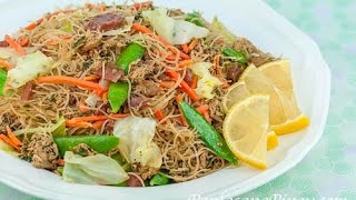 Pancit Bihon Guisado Filipino Rice Noodle [upl. by Elli]