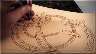 Leather Carving Tutorial  Viking Style [upl. by Eicarg485]