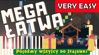 🎹 Pójdźmy wszyscy do stajenki  Piano Tutorial MEGA ŁATWA wersja 🎹 [upl. by Ekeiram2]