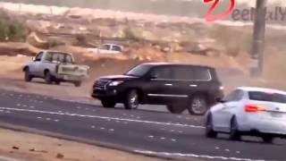 Crazy arabs drifting Toyota V8 [upl. by Dorehs358]