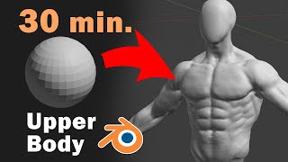 How to Sculpt Torso in Blender in 30 Min [upl. by Anairotciv83]