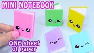 DIY MINI NOTEBOOKS ONE SHEET OF PAPER  DIY BACK TO SCHOOL [upl. by Ries]