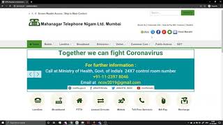 How to Pay MTNL Mumbai LandlineBroadband Bills Online [upl. by Enelrats]