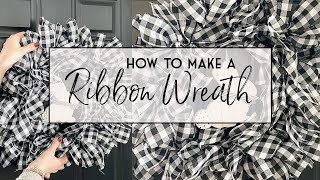 HOW TO MAKE A RIBBON WREATH [upl. by Ylekalb]