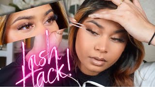 LASH HACK  How to Apply Lashes Underneath For Beginners [upl. by Richmal807]