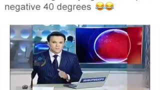 Kazakhastani reporter sounds like a diesel engine trying to start up in 40 degree [upl. by Floyd]