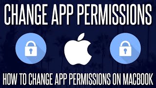 How to GiveChange App Permissions on macOSMacBook [upl. by Orimar]