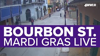 LiveBourbon Street on Mardi Gras 2021 [upl. by Attenrad]