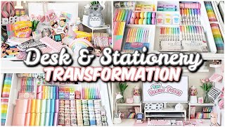 Desk  stationery organization makeover ✨ Work From Home YOUTUBER [upl. by Attenweiler]