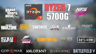 Ryzen 7 5700G Vega 8  25 Games Tested in 2022 [upl. by Ynove]