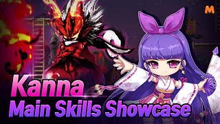 MapleStory M Kanna Main Skills Showcase [upl. by Harvard]