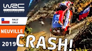 NEUVILLE crash Rally Chile 2019 MASSIVE RALLY CRASH [upl. by Bergwall]