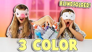 3 COLORS OF GLUE SLIME CHALLENGE Blindfolded  JKrew [upl. by Neras]