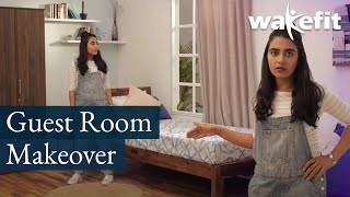 Guest room decorating ideas  Guest room makeover  Wakefit [upl. by Garlanda]