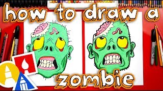 How To Draw Zombie Head For Halloween [upl. by Cody923]