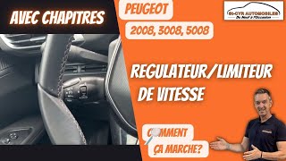 Peugeot 3008 2008 5008 le regulateurlimiteur de vitesse comment ça marche [upl. by Seidler]