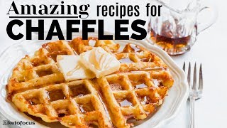 SIX CHAFFLE RECIPES  How to Make Chaffles  KETO WAFFLE  PAFFLE [upl. by Rosalia]