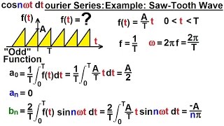 Electrical Engineering Ch 18 Fourier Series 16 of 35 Find the Fourier Series SawTooth Wave [upl. by Pazice940]