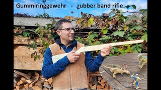 Gummiringgewehr selber bauen [upl. by Ainez]