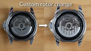 Replacing Seiko rotor with a custom rotor  Seiko mod series [upl. by Adnara472]