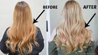 How to Neutralize Brassy Hair to a Gorgeous Blonde [upl. by Jain]