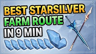 Best Starsilver Farm Route UP TO 150 STARSILVERS Ore Locations Map Genshin Impact Dragonspine [upl. by Lleral]