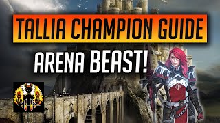 RAID Shadow Legends  Tallia Champion Guide  Arena GOD One of the hardest hitting AOE EPICs [upl. by Robertson]