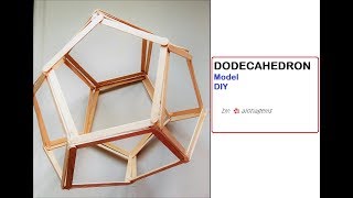 Platonic Solid Dodecahedron Model Popsicle Sticks [upl. by Tobias769]