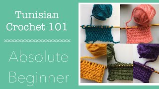 Tunisian Crochet 101 absolute beginner [upl. by Ahsirhcal]