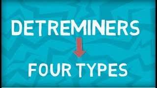 Determiners  Four types of determiners [upl. by Osgood]