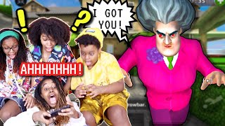 SCARY TEACHER ALMOST CAUGHT US Scary Teacher 3D  Onyx Kids [upl. by Emmaline]