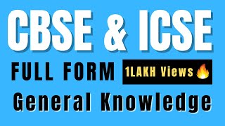 CBSE and ICSE Full Form [upl. by Maiah]