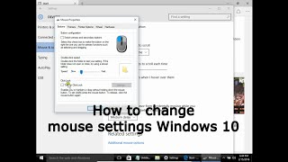 How to change mouse settings Windows 10 [upl. by Arikal]