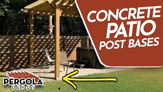 How to Install Pergola Post Bases On A Concrete Patio [upl. by Belloir367]