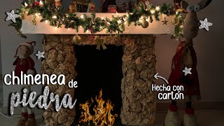 🎄 CHIMENEA de CARTÓN para NAVIDAD simulando PIEDRA Decoraciones Navideñas Christmas Decorations [upl. by Werdnaed]