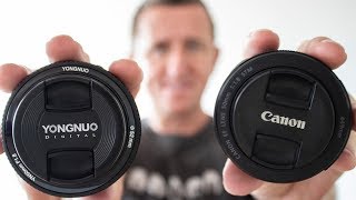 Canon V Yongnuo 50mm f18 lens  test and review [upl. by Galitea]