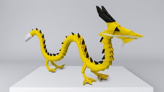 CREATE the MOST EPIC 3D Origami Dragon EVER [upl. by Kcinemod]