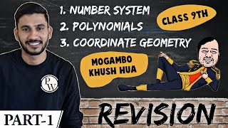 Maths Revision  Part 1  Number System  Polynomials  Coordinate Geometry  Class 9  NCERT [upl. by Artekal]