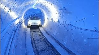 Elon Musk shows off highspeed tunnel beneath Los Angeles [upl. by Horner]