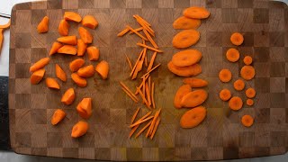 Knife Skills 4 Basic Cuts for Carrots [upl. by Meikah]