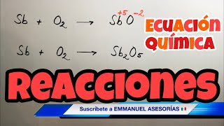 REACCIONES QUIMICAS  Ejercicios con Ecuaciones Químicas [upl. by Karola]