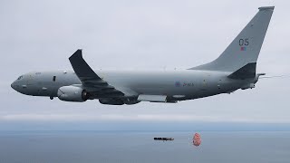 First torpedo dropped by RAF MRA1 Poseidon aircraft [upl. by Meave524]