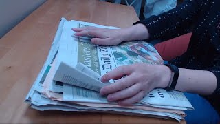 ASMR Newspaper Page Turning No Talking Intoxicating Sounds Sleep Help Relaxation [upl. by Ennayrb455]