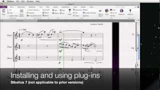 Installing and using plugins in Sibelius 7 [upl. by Itnahsa]