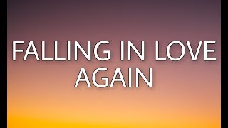 Celine Dion  Falling In Love Again Lyrics [upl. by Frear299]