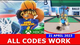 ALL CODES WORK 2x💸 Dunking Simulator ROBLOX  April 21 2023 [upl. by Ful774]